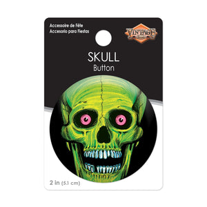 Vintage Halloween Skull Button (Case of 6)