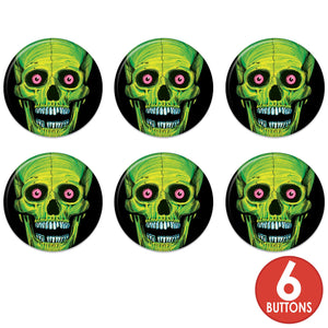 Vintage Halloween Skull Button (Case of 6)