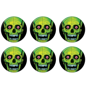 Vintage Halloween Skull Button (Case of 6)