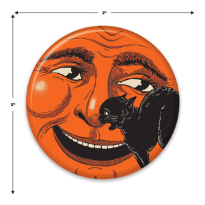 Vintage Halloween Cat & Moon Button (Case of 6)