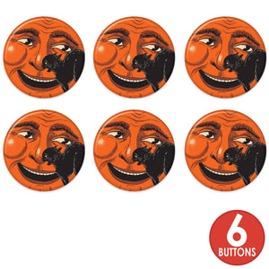 Vintage Halloween Cat & Moon Button (Case of 6)