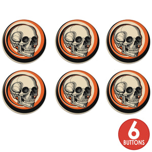 Vintage Halloween Skull Button (Case of 6)