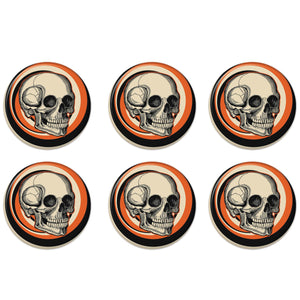 Vintage Halloween Skull Button (Case of 6)