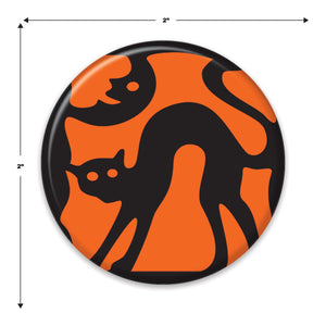 Vintage Halloween Cat Silhouette Button (Case of 6)