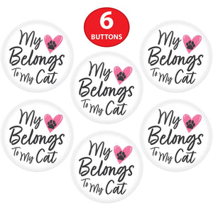 Beistle My Heart Belongs To My Cat Button