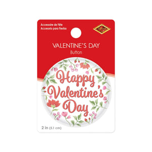 Bulk Happy Valentine's Day Button (6 Pkgs Per Case) by Beistle