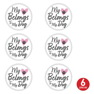 Bulk My Heart Belongs To My Dog Button (6 Pkgs Per Case) by Beistle