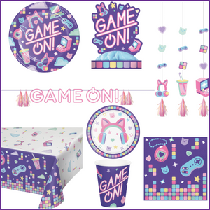 Gamer Girl Birthday Kit for 8 (46 Total Items)