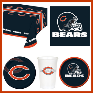 Chicago Bears 41 Piece Party Pack for 8 Fans