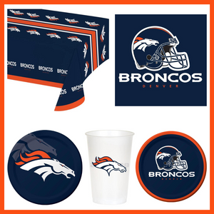 Denver Broncos 41 Piece Party Pack for 8 Fans