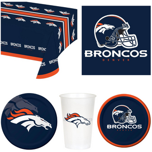 Denver Broncos 41 Piece Party Pack for 8 Fans