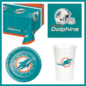 Miami Dolphins 49 Piece Party Pack for 8 Fans