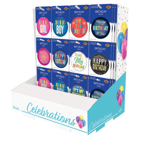 Birthday Party Celebrations Counter Display - 108 Pieces