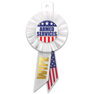 Beistle Armed Services Wife Rosette (Case of 6)