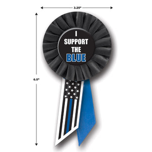 Beistle I Support The Blue Rosette (Case of 6)