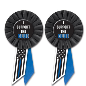 Beistle I Support The Blue Rosette (Case of 6)