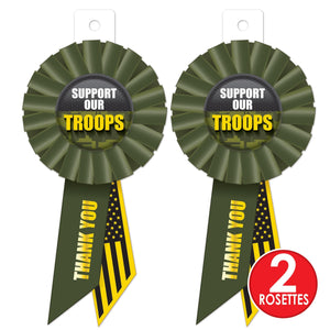 Beistle Support Our Troops Rosette (Case of 6)