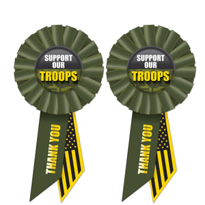 Beistle Support Our Troops Rosette (Case of 6)