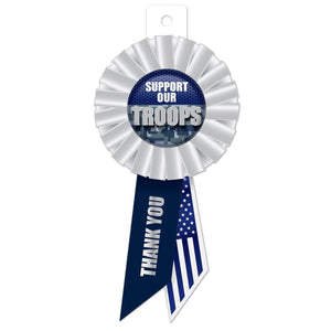 Beistle Support Our Troops Rosette (Case of 6)