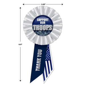 Beistle Support Our Troops Rosette (Case of 6)