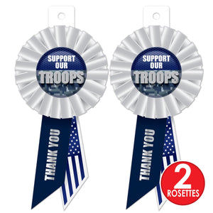 Beistle Support Our Troops Rosette (Case of 6)