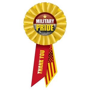 Military Pride Rosette- Marines- 6.5 Inch - Bulk 6 Pack