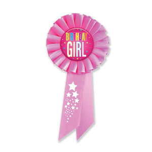 Birthday Girl Rosette- Light Pink - Bulk 6 Pack