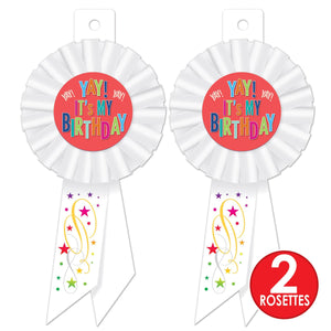 Beistle Yay! It's My Birthday Rosette (Case of 6)