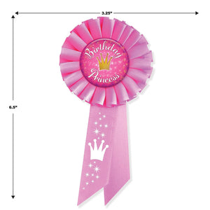 Beistle Birthday Princess Rosette (Case of 6)