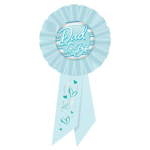 Dad To Be Rosette - blue - Bulk 6 Pack