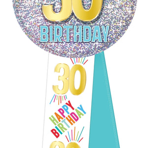 30th Birthday Rosette (Case of 6)