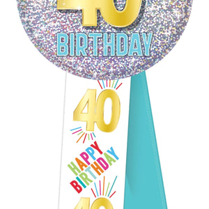 40th Birthday Rosette (Case of 6)