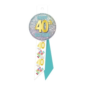 40th Birthday Rosette (Case of 6)