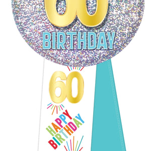 60th Birthday Rosette (Case of 6)