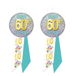 60th Birthday Rosette (Case of 6)