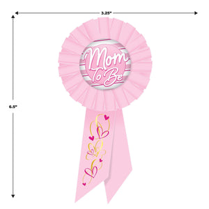 Beistle Mom To Be Rosette - pink (Case of 6)