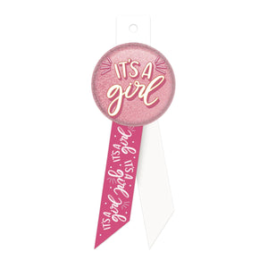 It's A Girl Rosette (Case of 6)