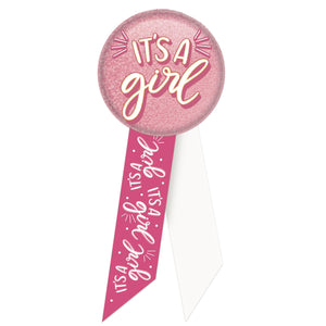 It's A Girl Rosette - Bulk 6 Pack