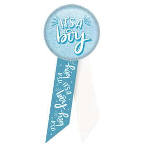 It's A Boy Rosette - Bulk 6 Pack