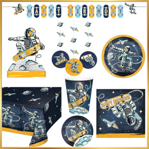 Space Skater Birthday Kit for 8 (46 Total Items)