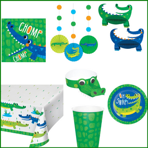 Alligator Theme 46 Piece Birthday Party Kit for 8