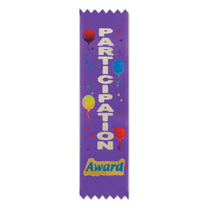 Participation Award Value Pack Ribbons - Bulk 30 Pack