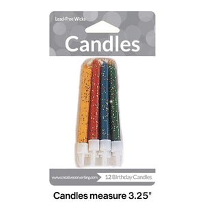 Bulk Pack of 36 Assorted Glitter Candles