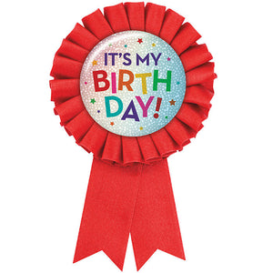 Bulk Pack of 2 Birthday Award Ribbon Button