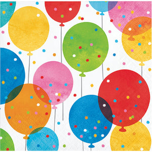 Bulk Pack of 48 Confetti Balloons Beverage Napkin