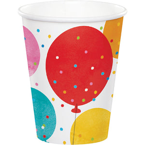 Bulk Pack of 16 Confetti Balloons Hot/Cold Cup 8Oz