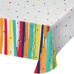 Bulk Pack of 2 Birthday Stripes Paper Tablecover