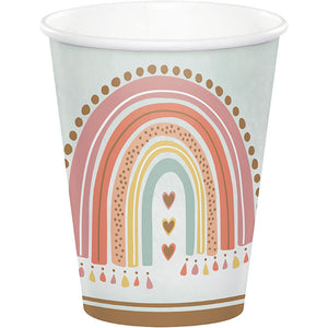 Bulk Pack of 16 Boho Rainbow Hot/Cold Cup 9Oz