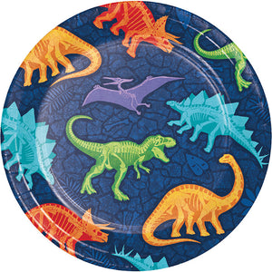 Bulk Pack of 24 Dino Dig Paper Dessert Plate