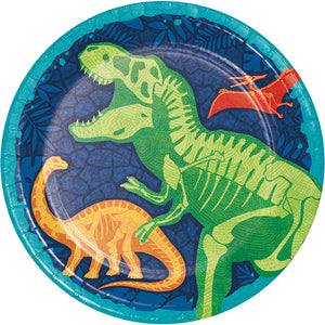 Bulk Pack of 16 Dino Dig Dinner Plate